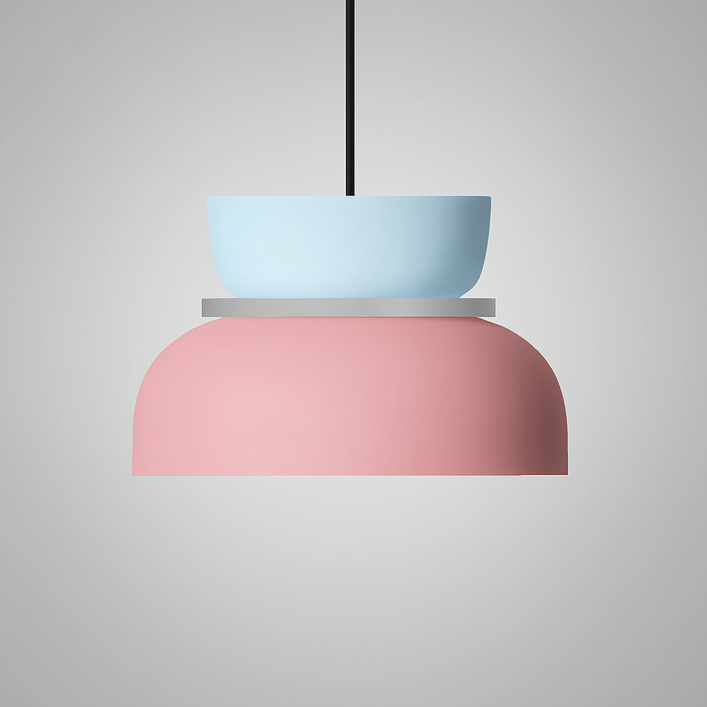 Lampada a sospensione a cupola a doppio tono in lega di zinco nordica LED 1 luce