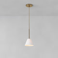 Lampada a sospensione a cono in vetro trasparente per cucina