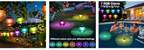 SOLAGLOW Lampada da Piscina Solare RGB Galleggiante