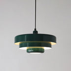Lampada a sospensione in metallo rotonda vintage nordica a più strati con 1 luce