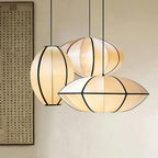 Lampada a sospensione in carta ovale classica