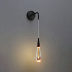 Lampada da Parete LED in Cristallo a Forma di Goccia di Lusso Moderno per Camera da Letto