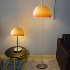 Lampada da Terra in Vetro a 2 Luci Stile Contemporaneo Retro Fungo per Soggiorno