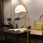 Lampada da Terra Retro Zen in Bambù con 1 Luce