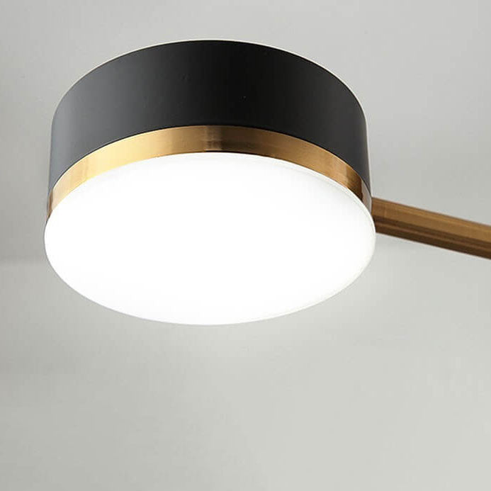 Moderno Minimalista Nero Oro Bilanciato 4-8 Luci Semi-Flussante