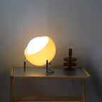 Lampada da Tavolo Contemporanea Nordica in Vetro Arancione con 1 Luce per Camera da Letto