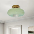 Lampada da soffitto in vetro rotonda classica