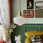 Lanterna Vintage Nordica Ottone Vetro 1-Luce Sospensione