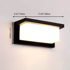 Lampada da Parete Moderna Rettangolare LED con Sensore da Esterno Impermeabile