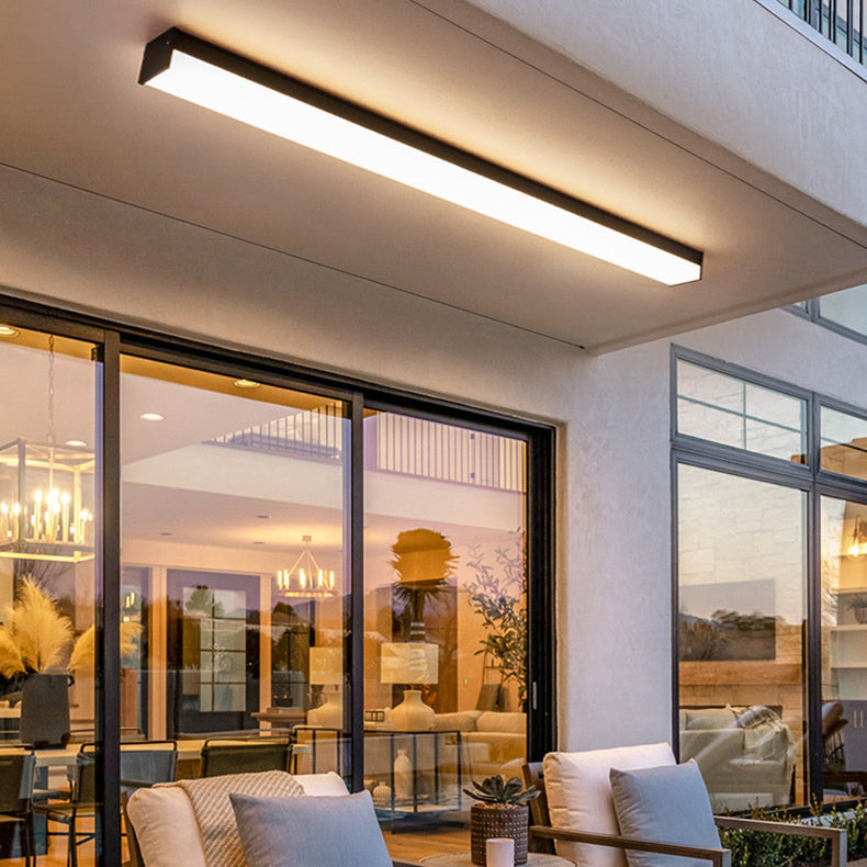 Moderno Minimalista Lungo Rettangolo Alluminio PC LED Soffitto Incassato Luce Per Patio Esterno