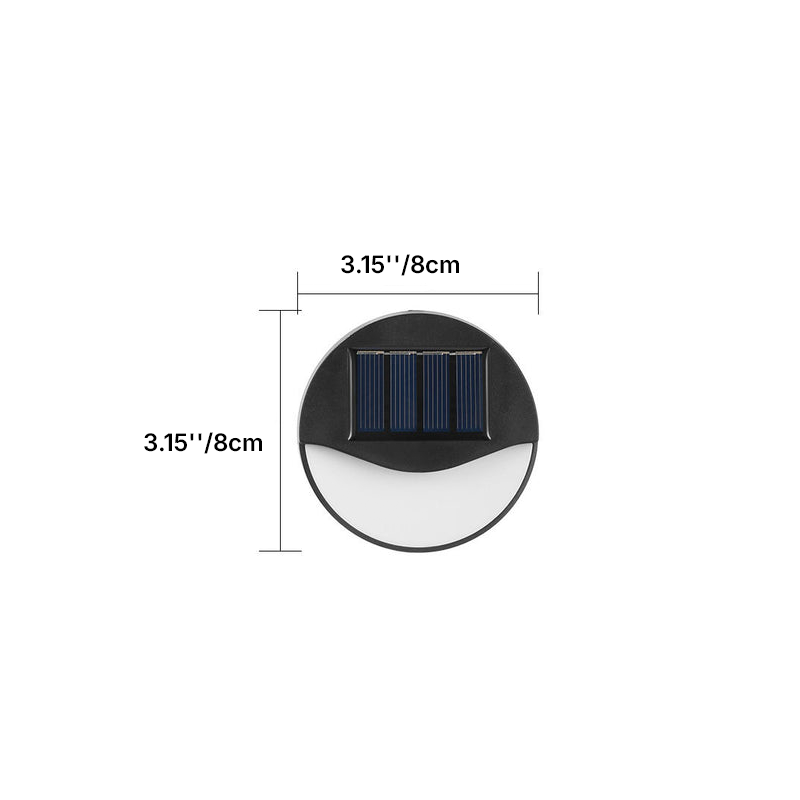 Luce da Esterno a LED Solare Rotonda Quadrata Moderna Minimalista Impermeabile per Passi da Patio
