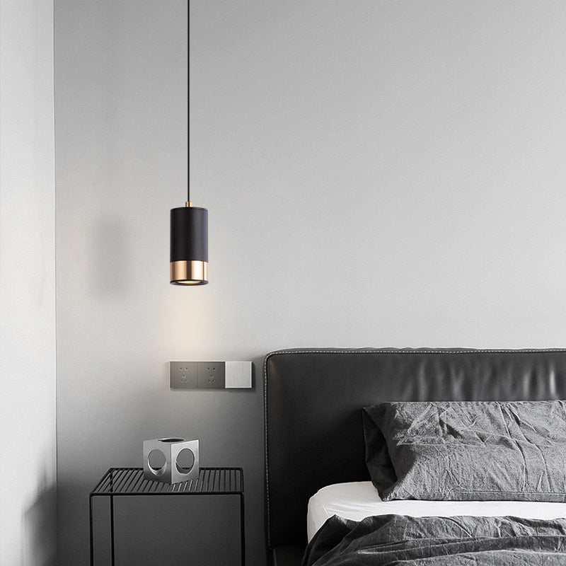Lampada a sospensione mini in ferro con colonna minimalista moderna a 1 luce per soggiorno