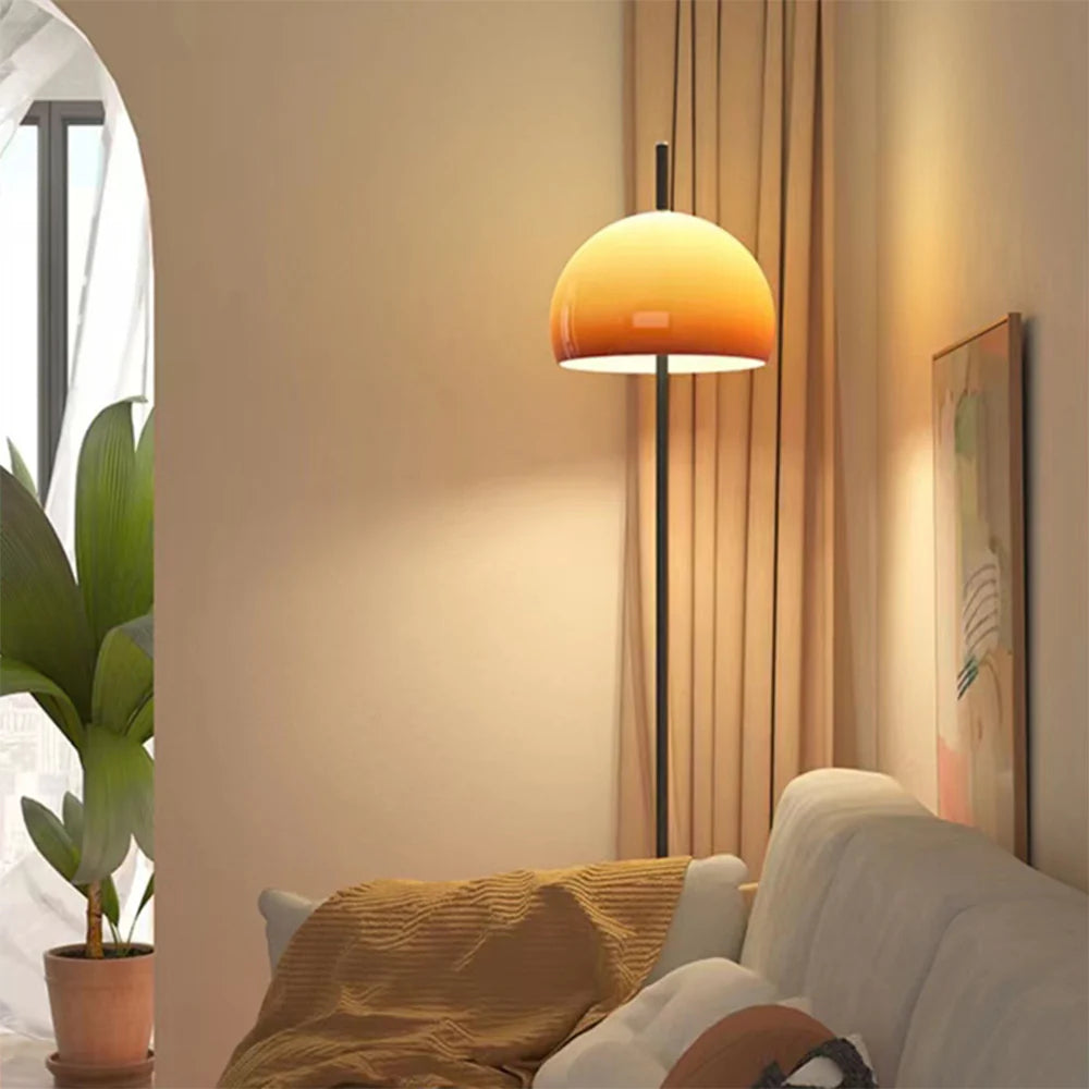 Lampada da Terra Rotonda in Vetro alla Moda
