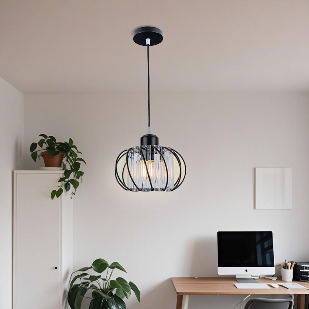Moderna Lampada a Sospensione Globulare in Vetro Nordic Semplice