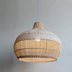 Lampada a Sospensione Classica Rotonda in Rattan