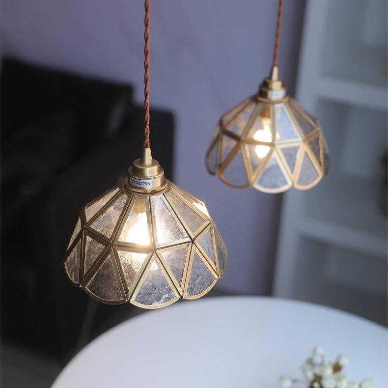 Lampada a Sospensione Vintage in Ottone Stile Nordico