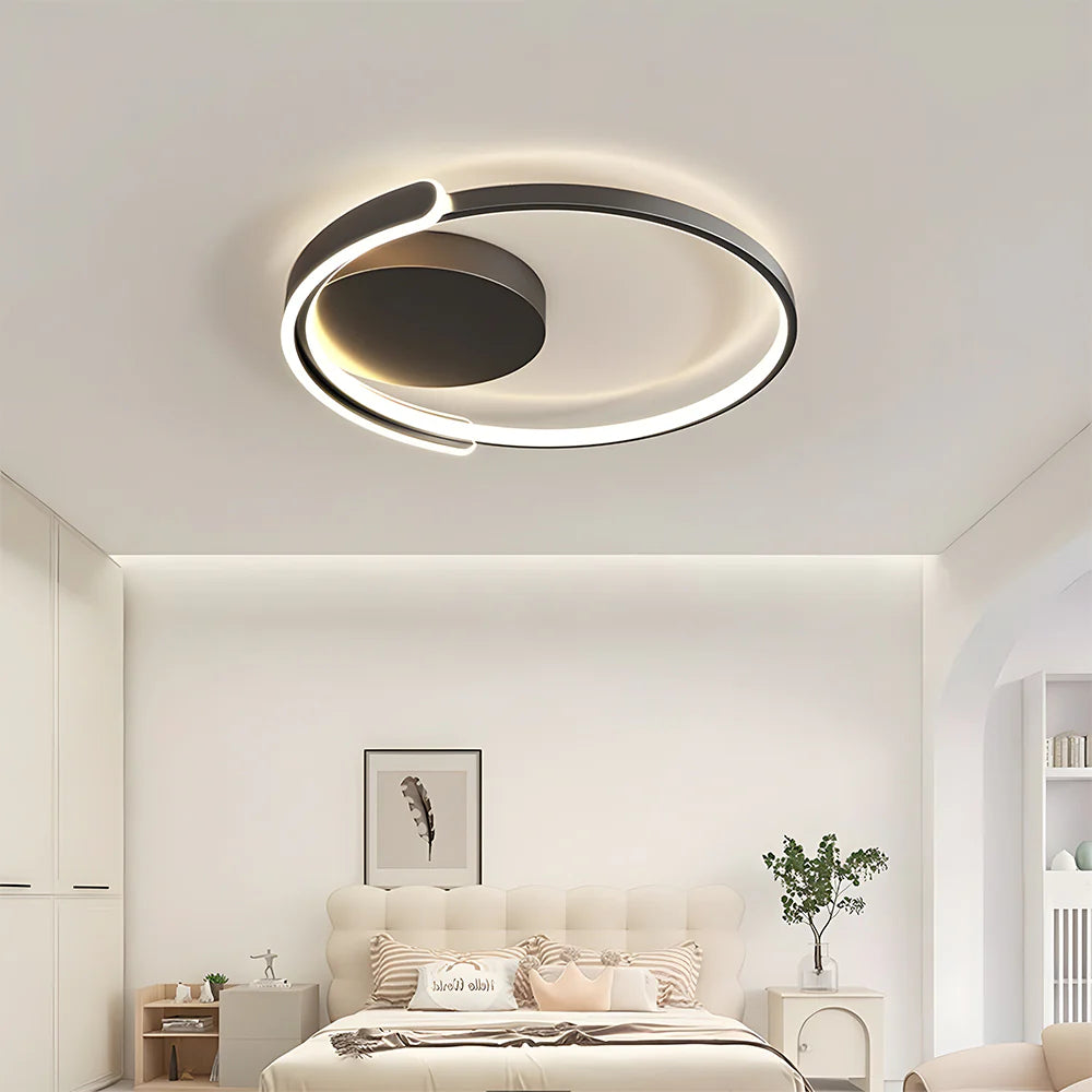 Lampada da soffitto LED rotonda elegante in ferro