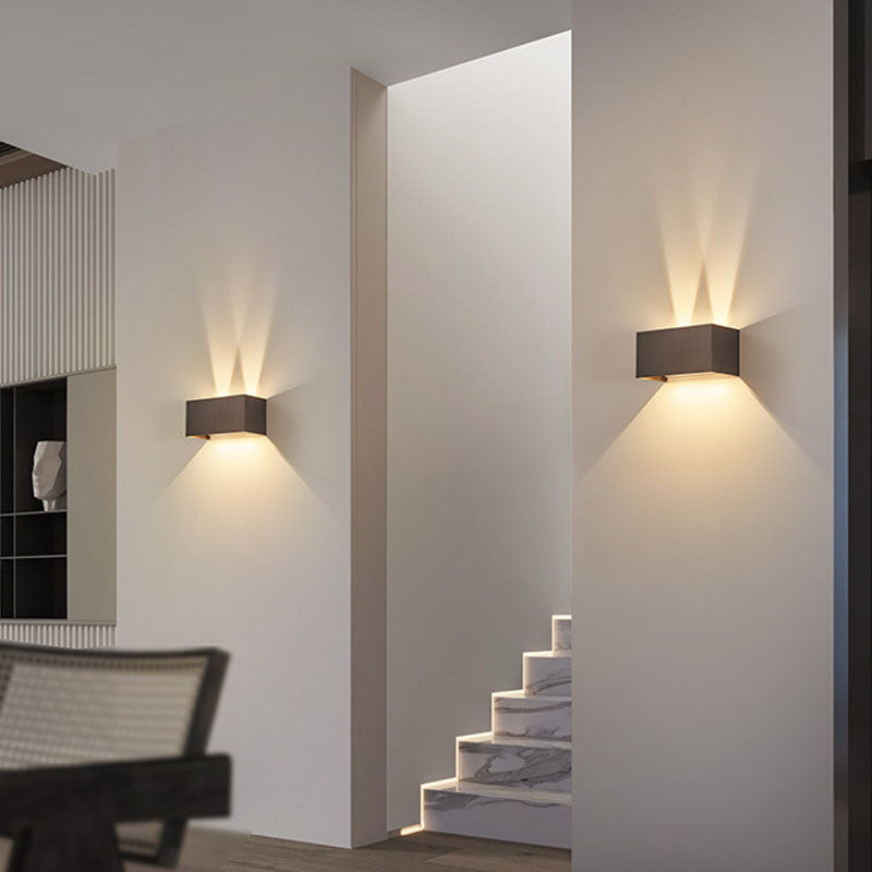 Lampada da parete LED regolabile a fascio piatto quadrato in alluminio minimalista moderno per ingresso