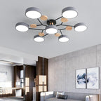 Lampada da soffitto LED semi-incassata con design a ramo di molecola rotonda scandinavo contemporaneo per il soggiorno