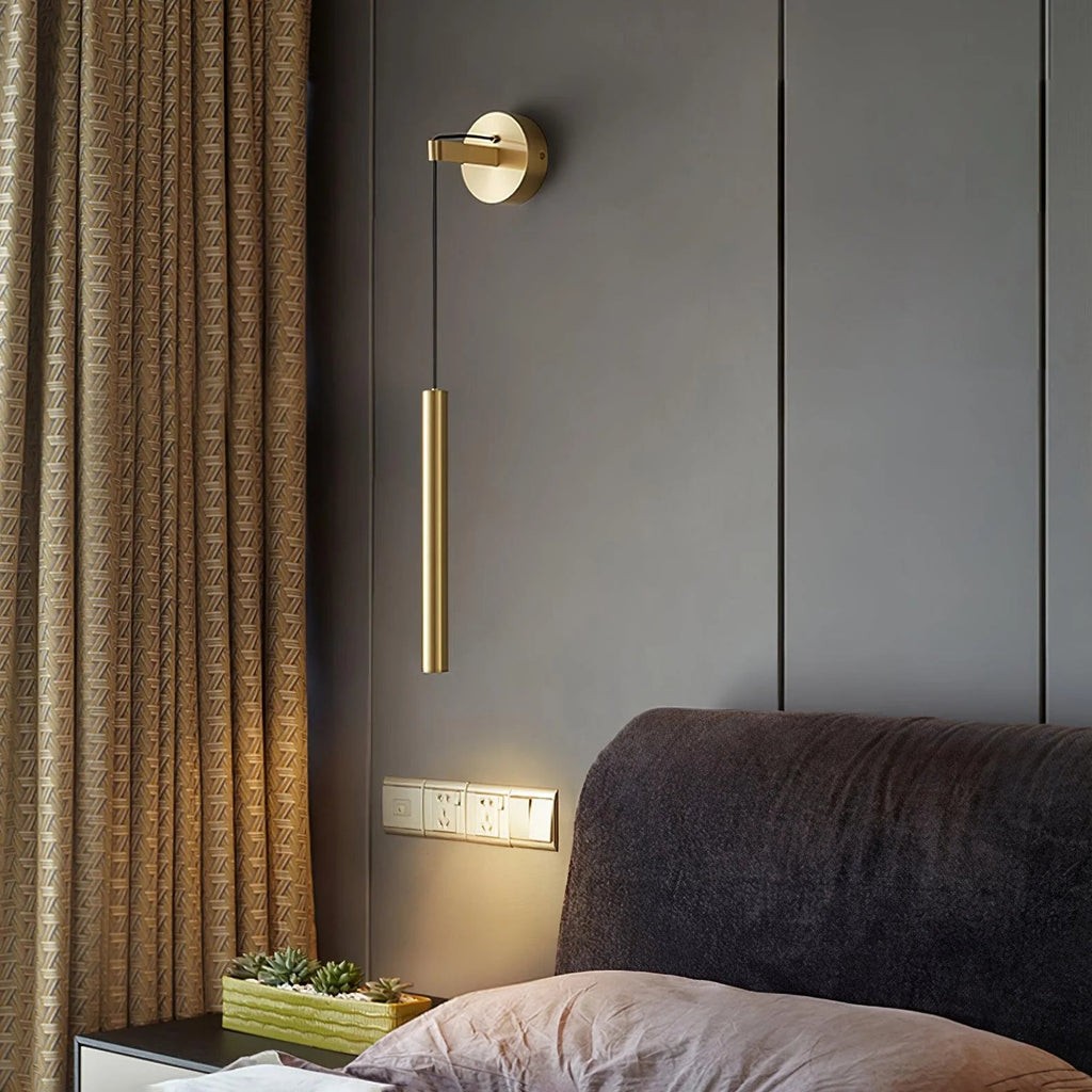 Lampada da Parete Verticale in Rame Elegante