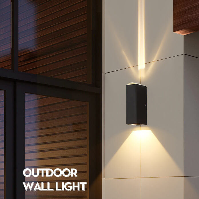 Lampada da Parete LED Rettangolare Moderna Minimalista in Alluminio per Esterni