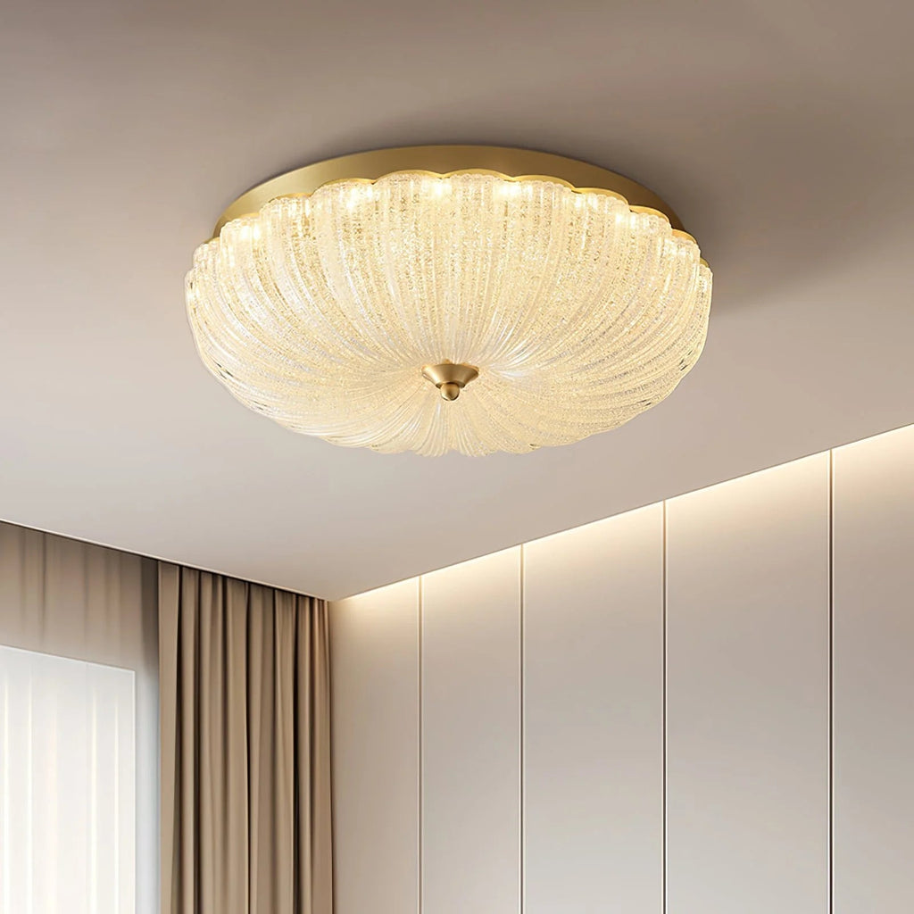 Lampada da soffitto in vetro rotonda elegante