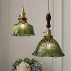 Lampada a Sospensione 1 Luce in Rame Noce Vetro Minimalista Moderna Nordica