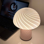 Lampada da Tavolo in Vetro Minimalista Moderna a 1 Luce a Forma di Fungo