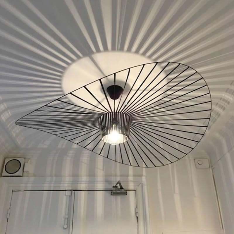 Glarefusion Moderno Semplice Lampadario a Forma di Cappello in Tessuto