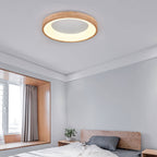 Lampada da soffitto a LED rotonda in legno log minimalista nordico