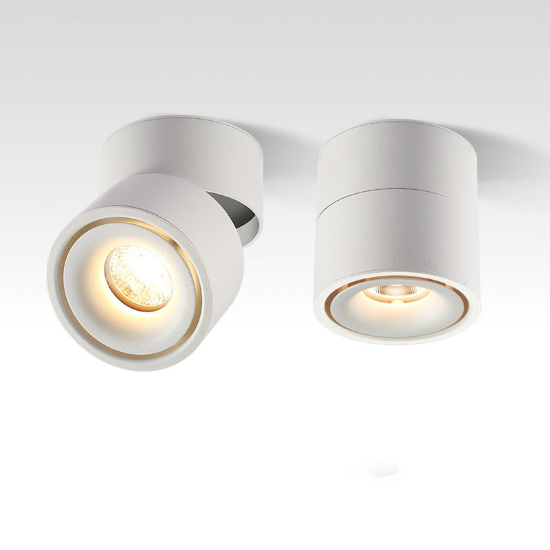 Moderna Lampada da Soffitto a Cilindro Minimalista in Alluminio LED con Angolo Regolabile per Soggiorno