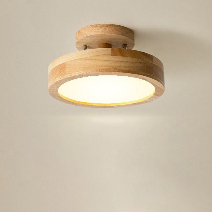 Lampada da soffitto a LED rotonda Nordic Log semi-incassata