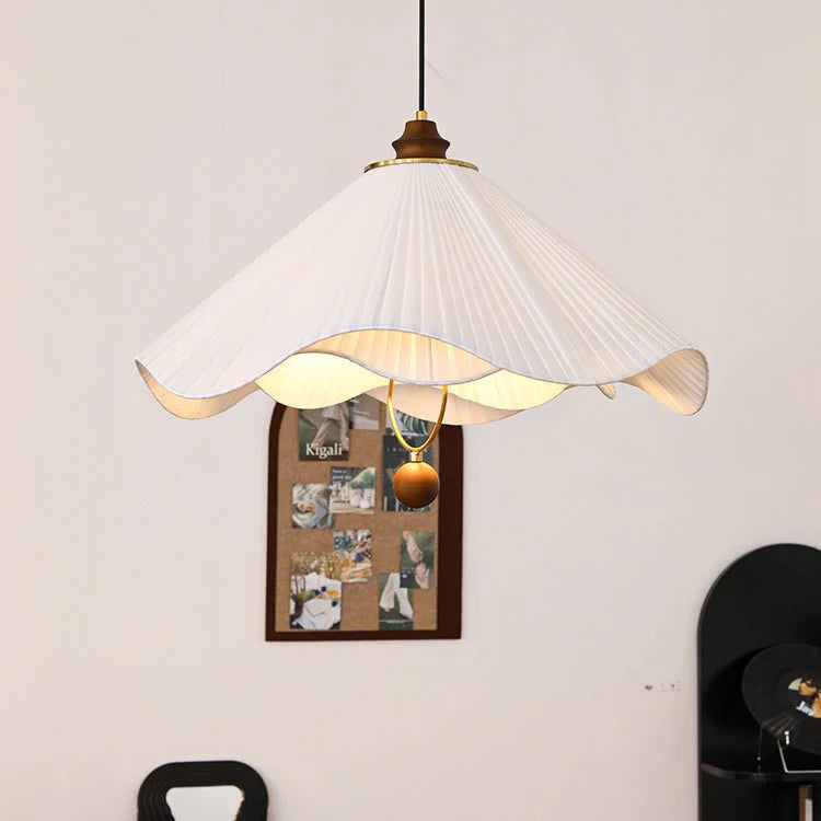 Lampada a Sospensione in Tessuto Vintage