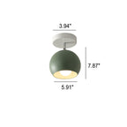 Dome Macaron Nordico 1-Luce Semi-Incastro Lampada da Soffitto