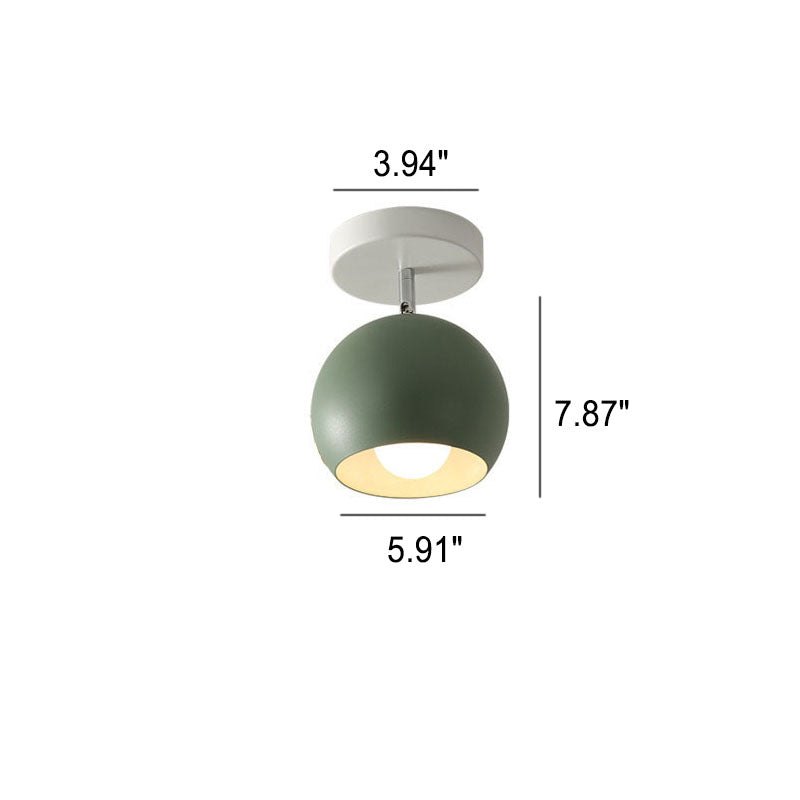 Dome Macaron Nordico 1-Luce Semi-Incastro Lampada da Soffitto