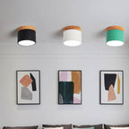 Plafoniera LED a Soffitto a Log in Colore Solido Scandinavo
