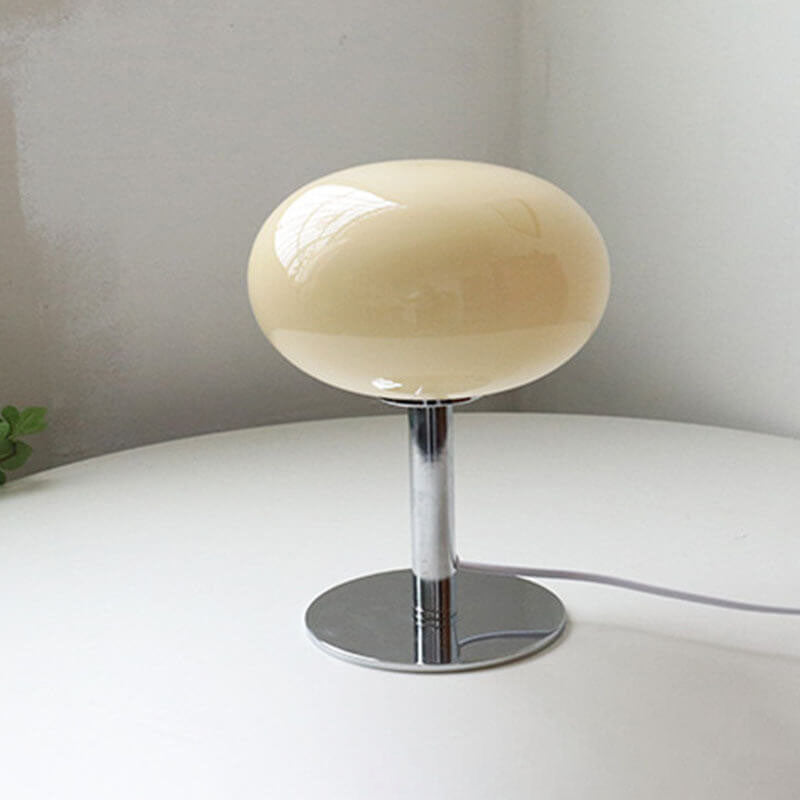 Lampada da Tavolo in Ferro e Vetro Nordica Contemporanea a 1 Luce per Camera da Letto
