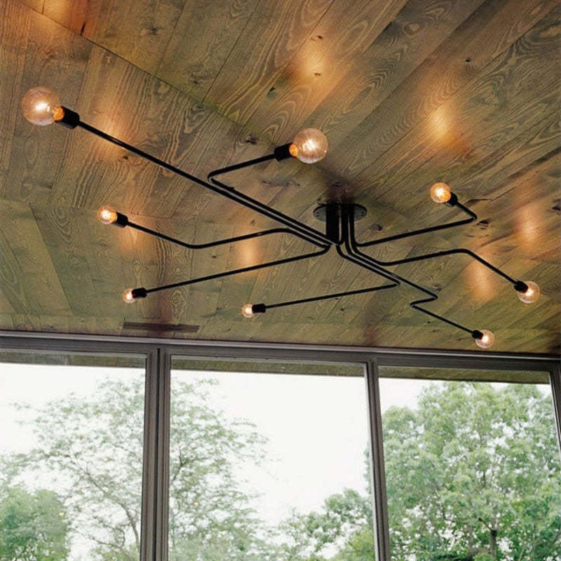 Lampada da Soffitto Nera Industriale Minimalista Moderna Vintage Arisha