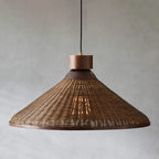 Lampada a Sospensione LED Silva Design Retro Rattan Soggiorno/Ristorante/Hotel