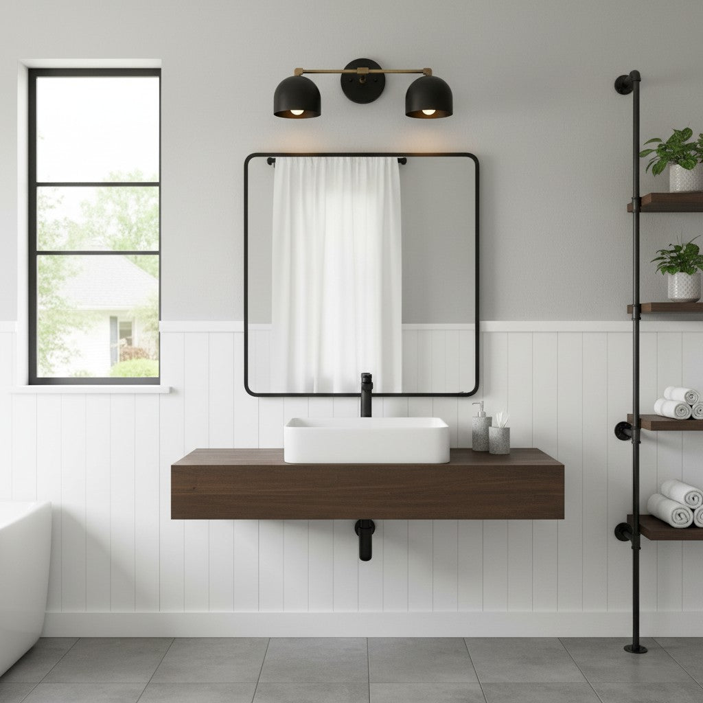 Applique da Parete in Ottone Chroma Dome per Bagno Moderno