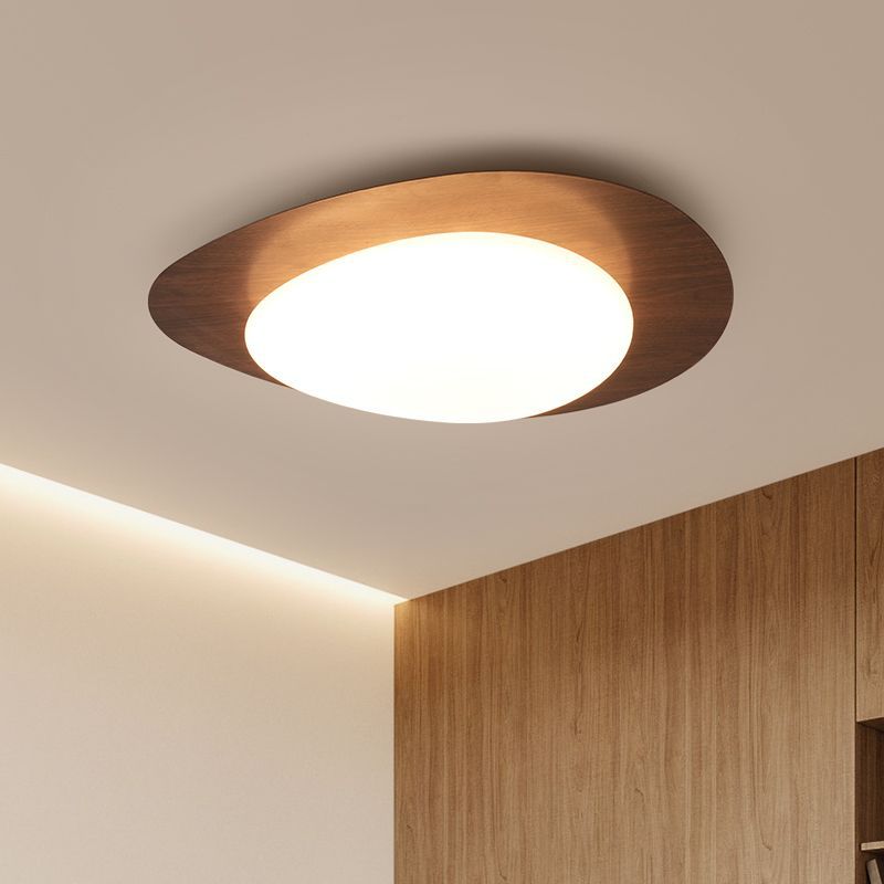 Lampada da soffitto a LED in ferro acrilico a forma di ciottolo scandinavo contemporaneo per camera da letto