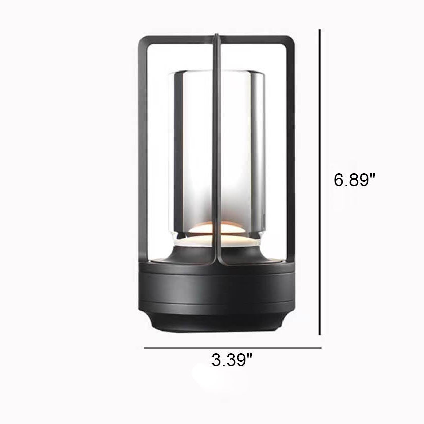 Lampada da Tavolo Notturna Ricaricabile USB in Alluminio Acrilico Vintage Nordico