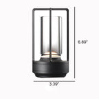 Lampada da Tavolo Notturna Ricaricabile USB in Alluminio Acrilico Vintage Nordico