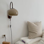 Applique da Parete in Vetro Minimalista Europeo in Legno Massello con 1 Luce