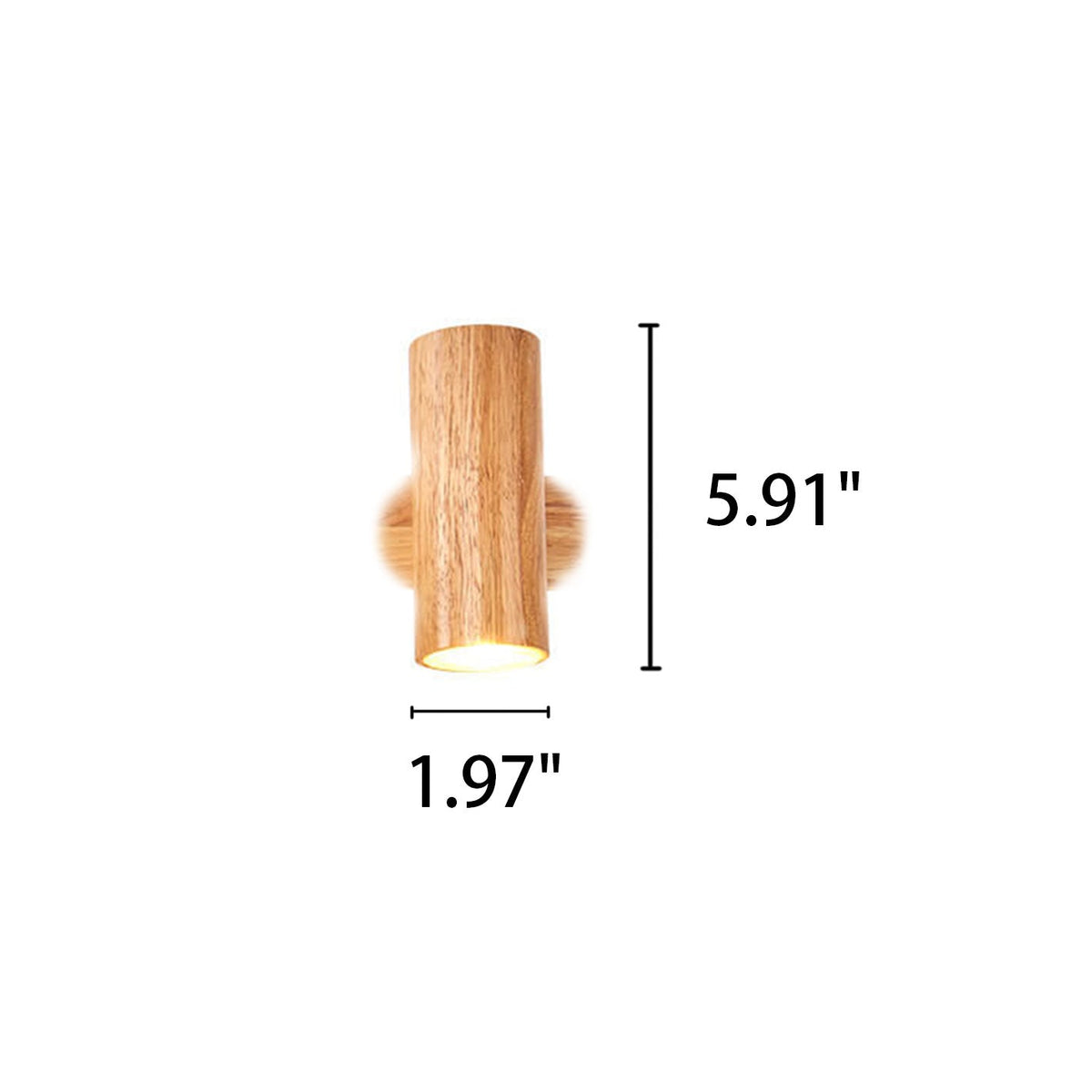 Faretto da Parete in Legno Moderno Minimalista 1/2/3 Luci