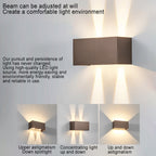 Lampada da parete LED regolabile a fascio piatto quadrato in alluminio minimalista moderno per ingresso