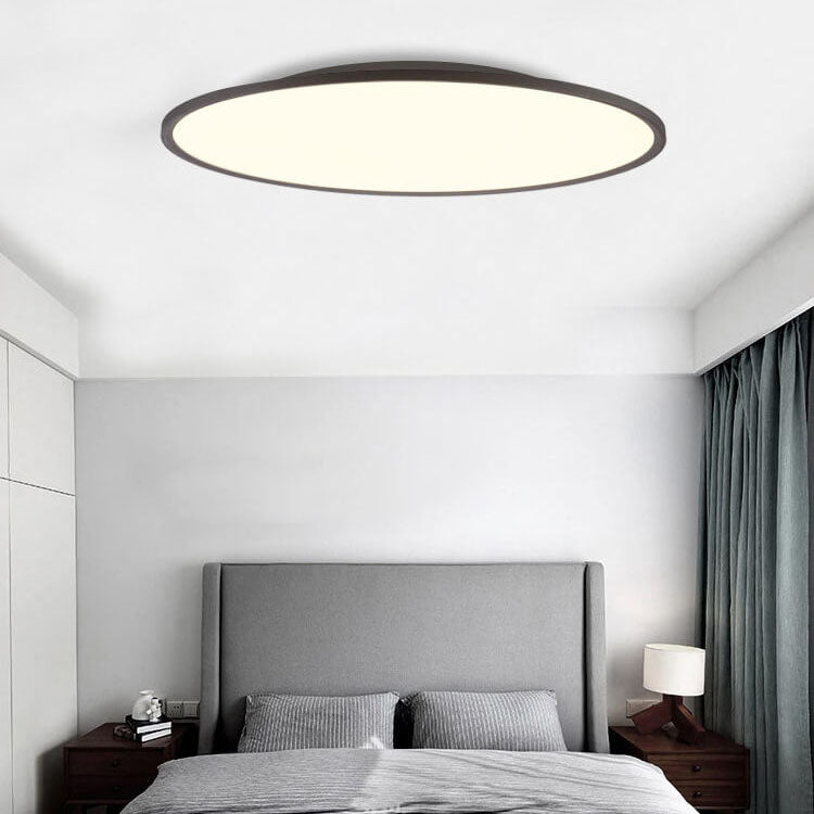 Lampada da soffitto LED a incasso con paralume rotondo in acrilico e alluminio, stile moderno minimalista per soggiorno