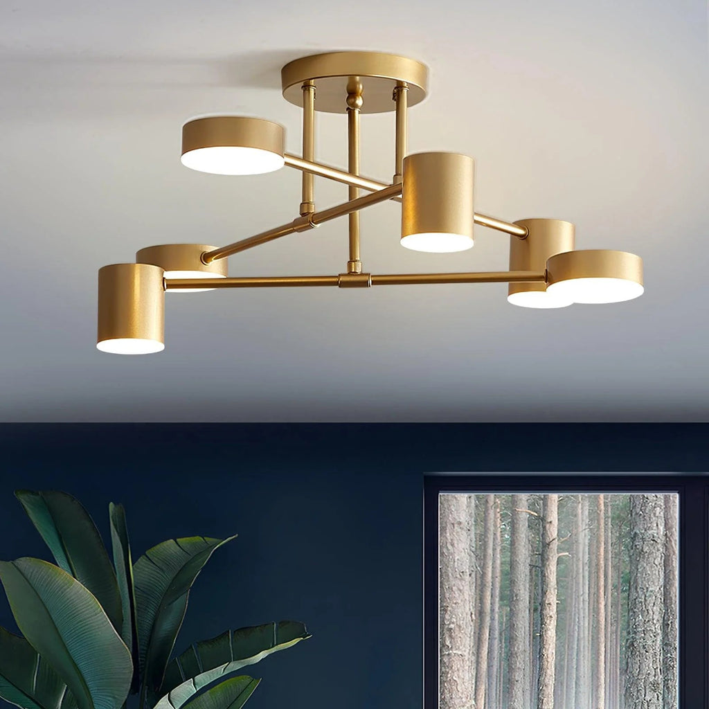 Nuova Luce da Soffitto Geometrica in Metallo