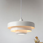Lampada a sospensione in metallo rotonda vintage nordica a più strati con 1 luce
