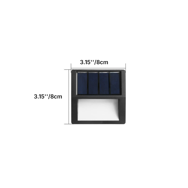 Luce da Esterno a LED Solare Rotonda Quadrata Moderna Minimalista Impermeabile per Passi da Patio